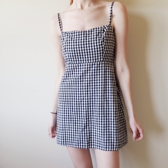 Brandy Melville Dresses & Skirts - Brandy Melville Karla Dress Black & White Gingham